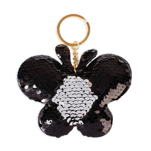 Butterfly Reversible Sequin Key Chain
