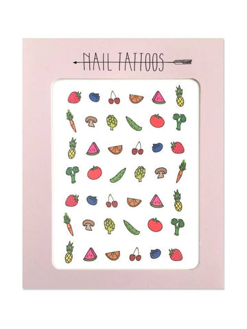 Nail Tattoo Fruit & Veggies