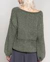 CHENILLE LOW V-NECK SWEATER