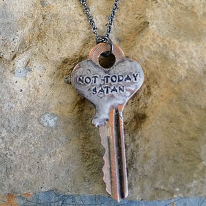 Key Necklace - Not Today Satan