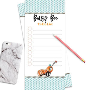 Vintage Busy Bee To Do List Notepad Blue