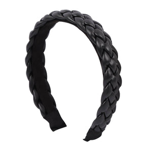 BRADED LEATHER HAIR CLASP