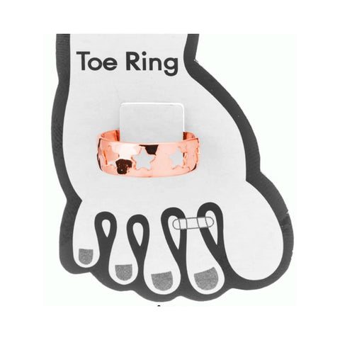Rose Gold Star Struck Toe Ring (A57)