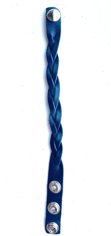 Navy braided bracelet